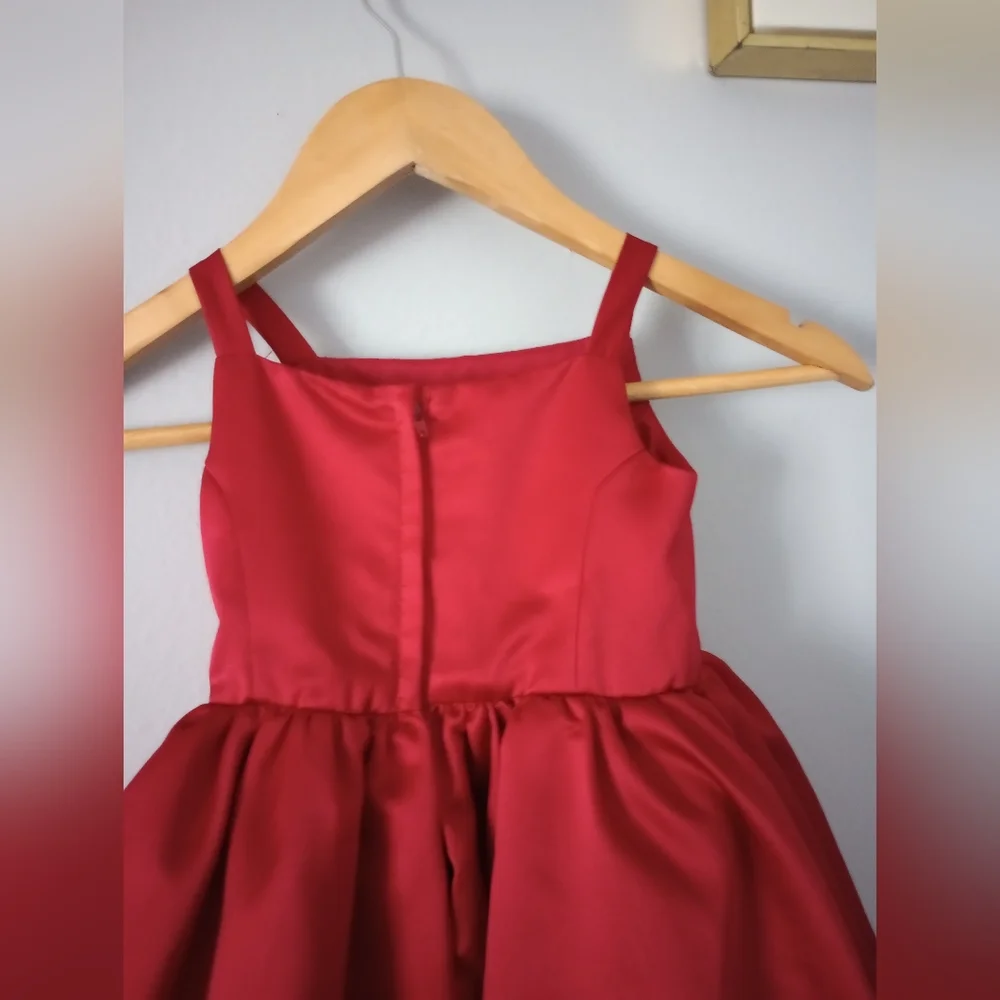 Party Girl Dress David's Bridal princess size 2T Color Burgundy Red Zipper Back - Picture 3 of 9